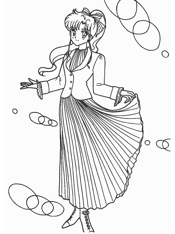 Makoto Kino ze Sailor Moon omalovánka