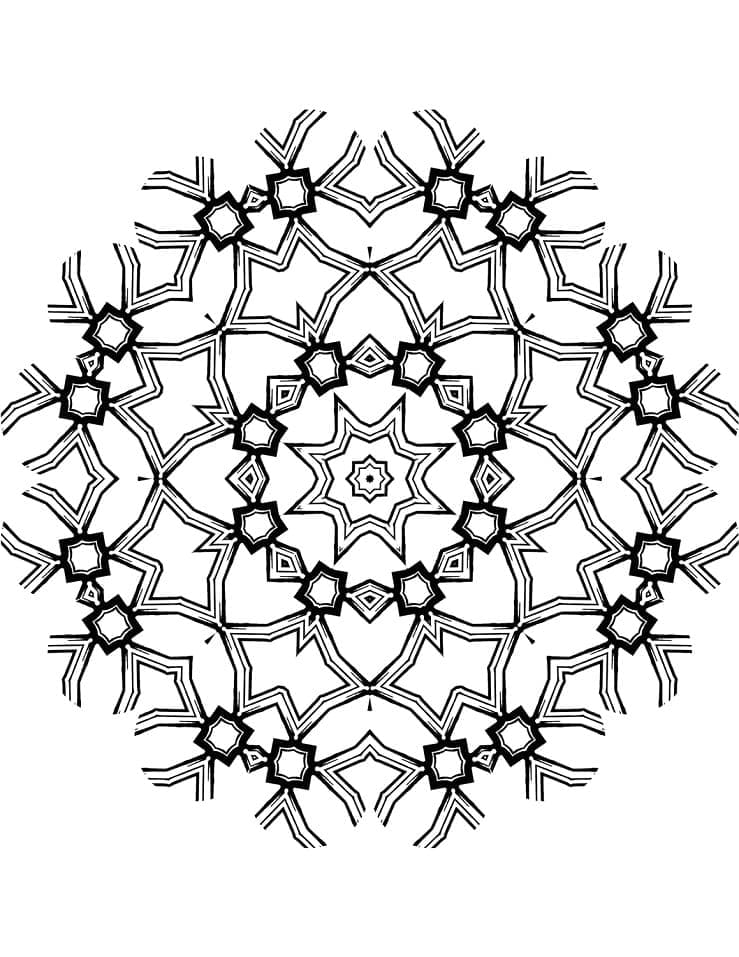 Mandala kaleidoskop omalovánka