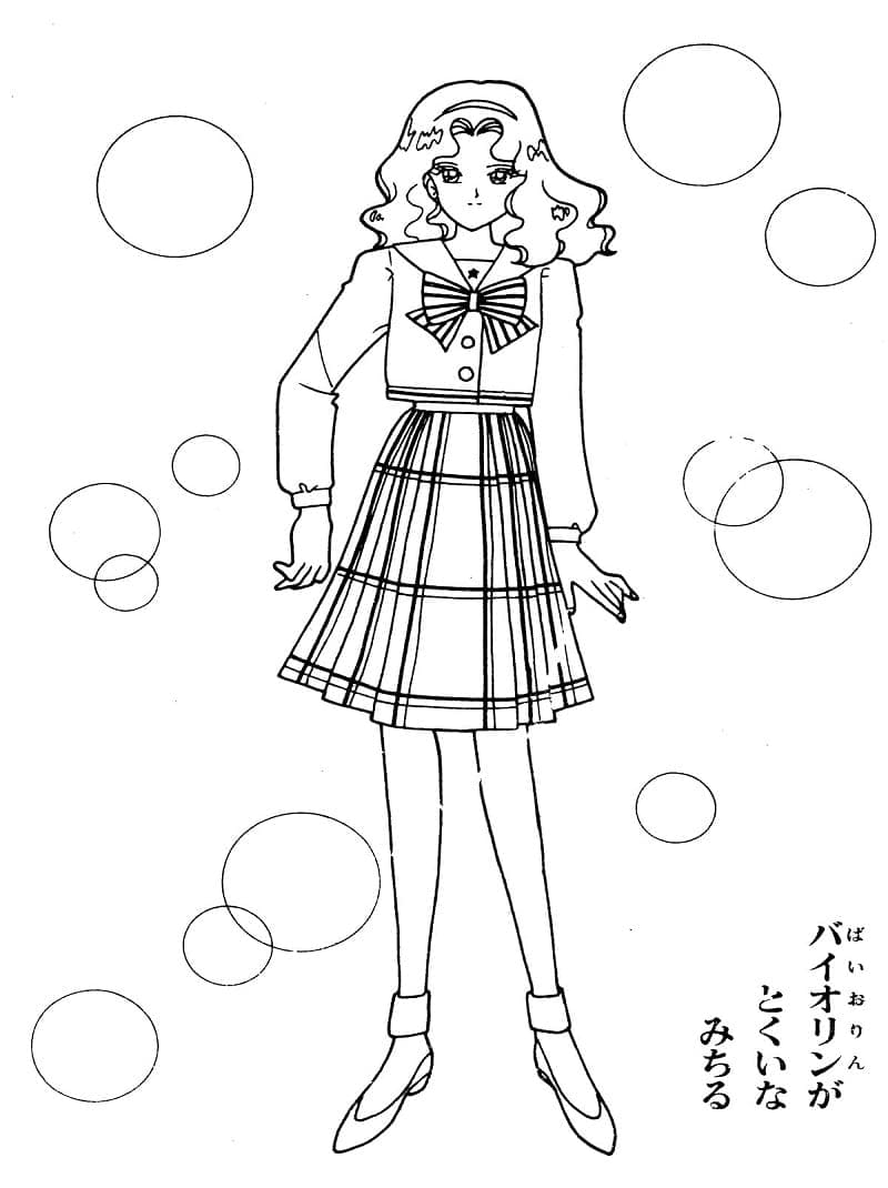Michiru Kaiou Sailor Moon omalovánka