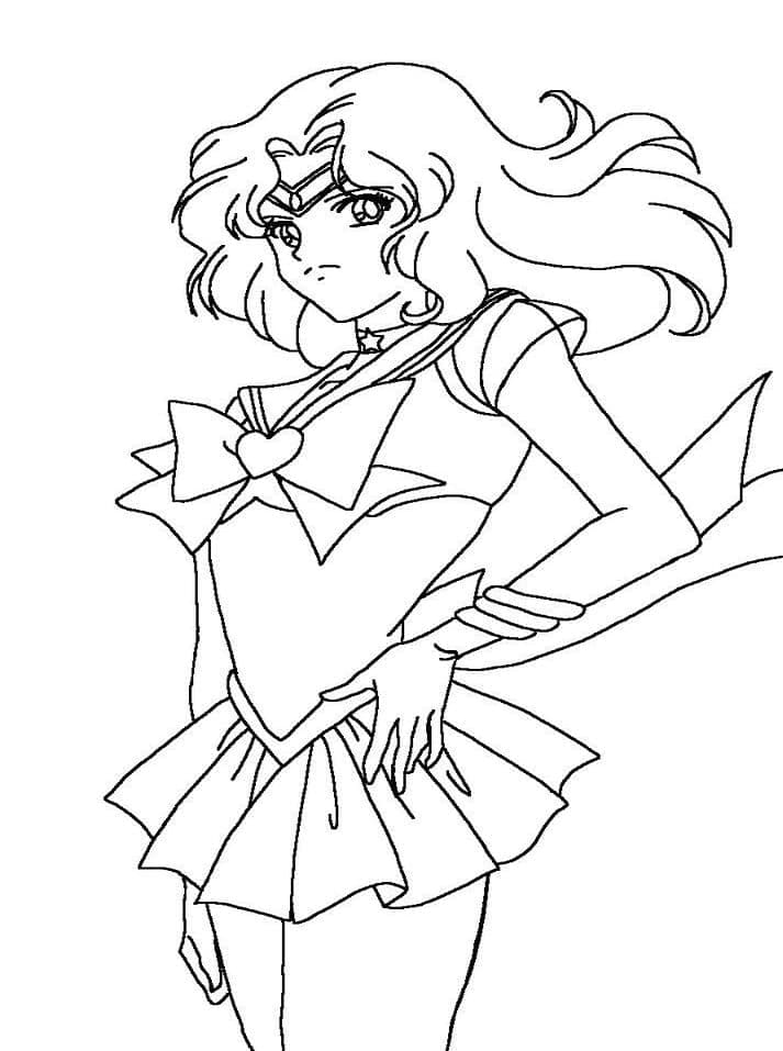 Michiru Kaiou Sailor Neptune omalovánka