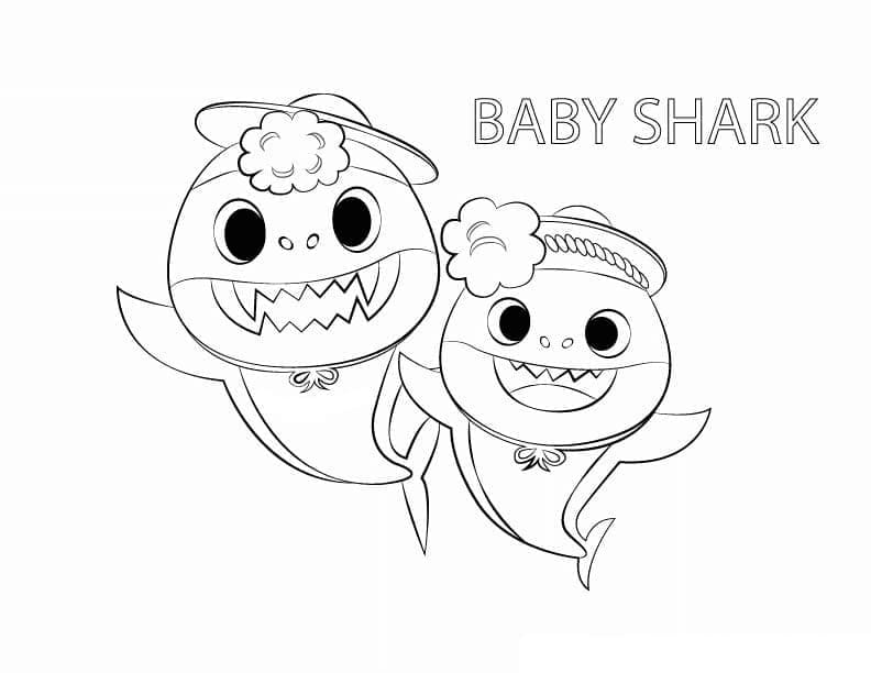 Baby Shark omalovánky