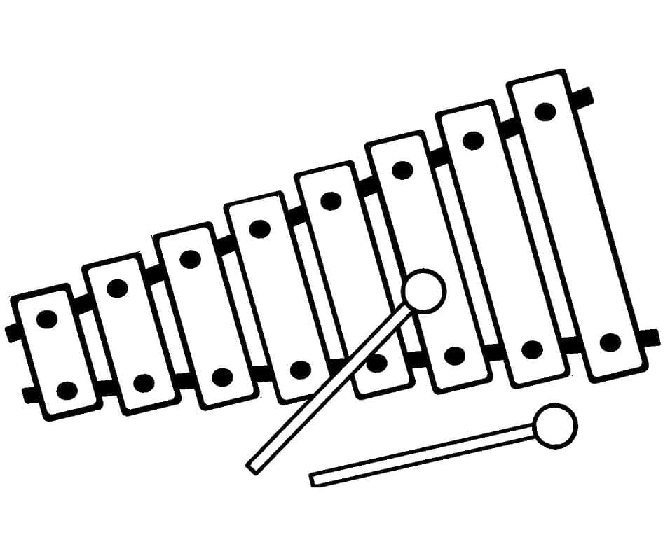 Pěkný xylofon omalovánka