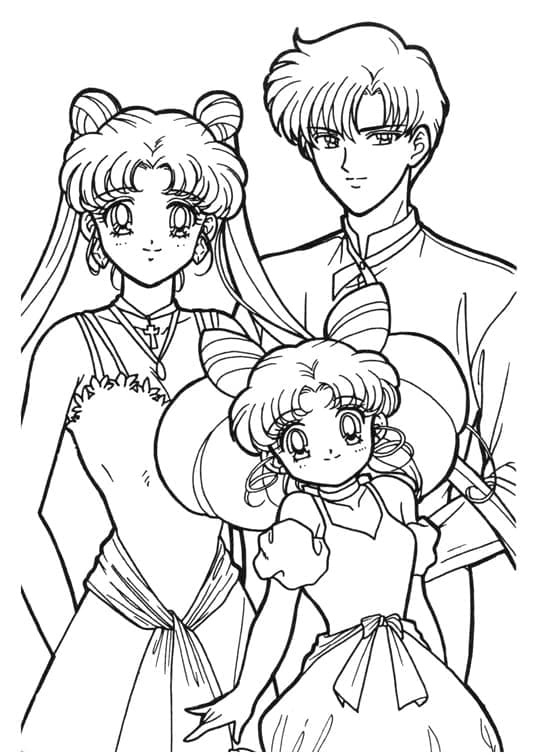 Postava ze Sailor Moon omalovánka