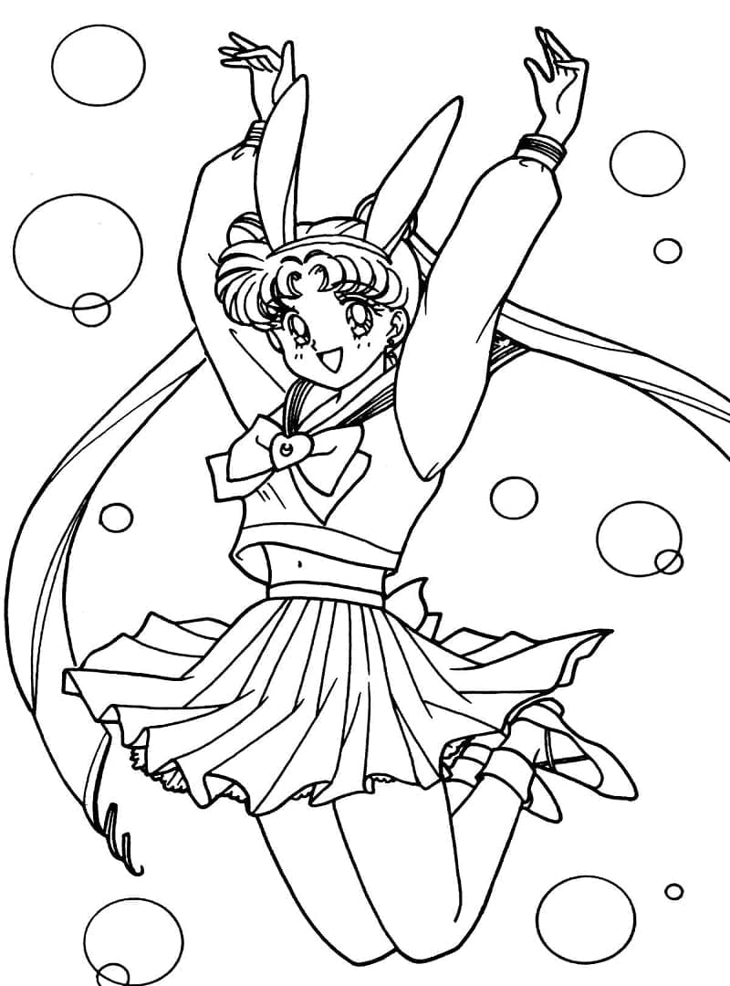 Roztomilá Sailor Moon omalovánka