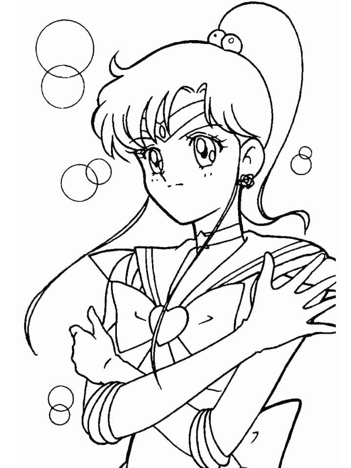 Sailor Jupiter ze Sailor Moon omalovánka