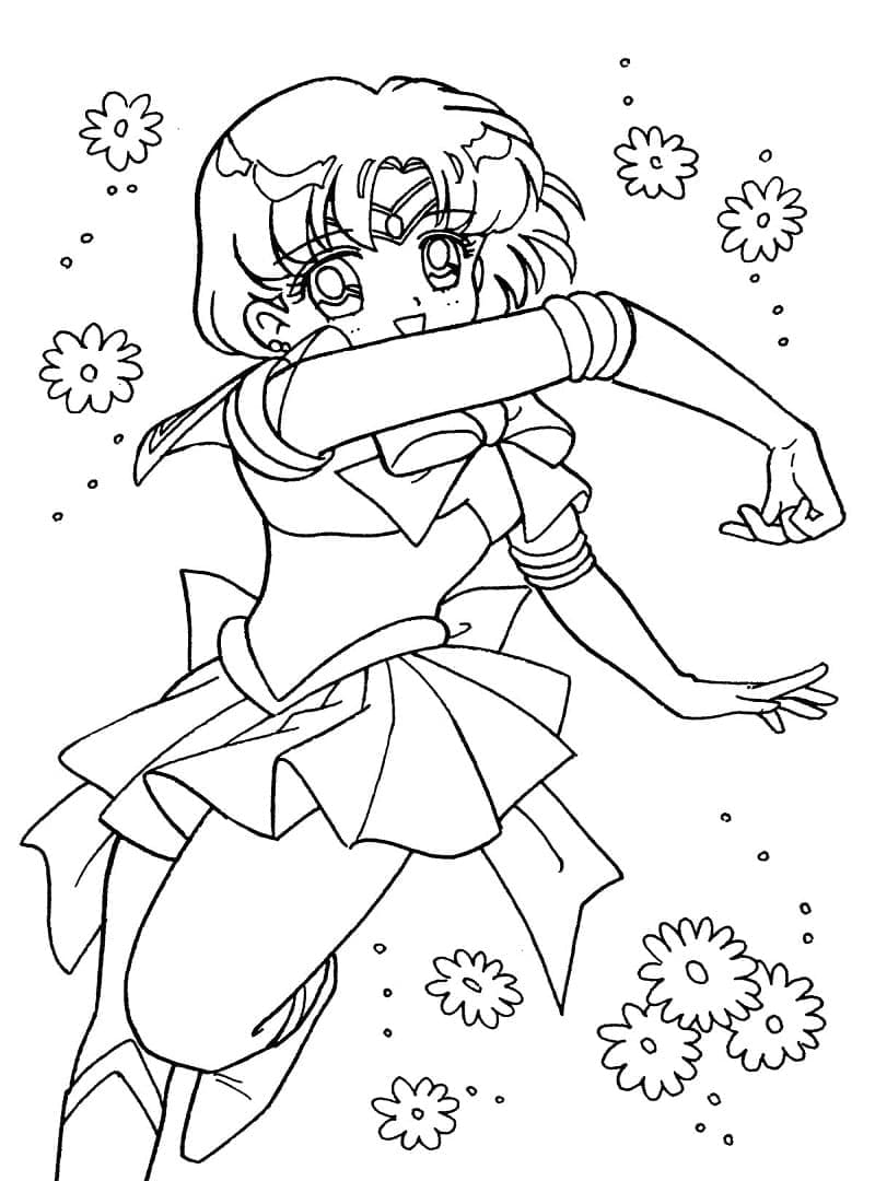 Sailor Mercury omalovánka