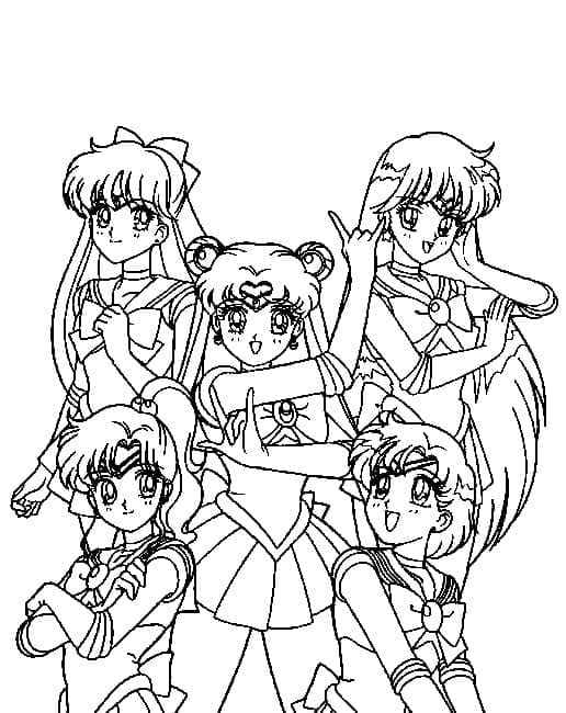 Sailor Moon k tisku omalovánka