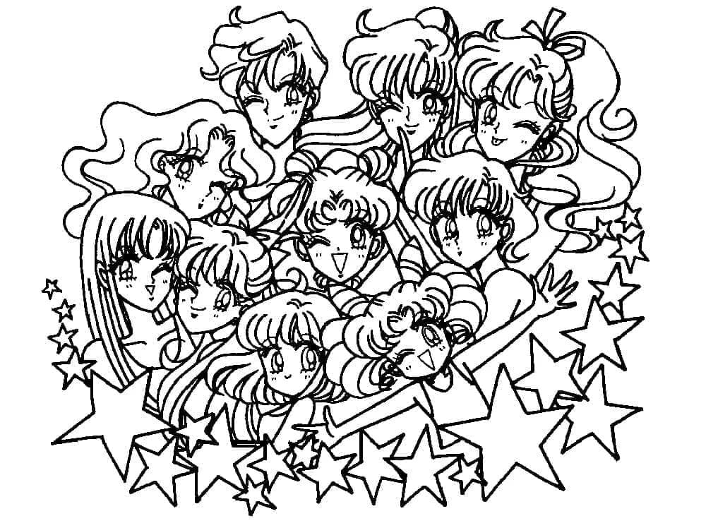 Sailor Moon zdarma omalovánka
