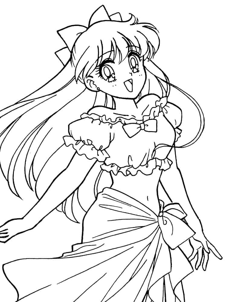 Sailor Venus z Sailor Moon omalovánka