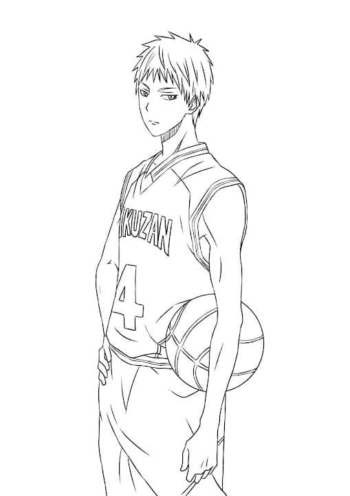 Seijuro Akashi z Kuroko No Basket omalovánka