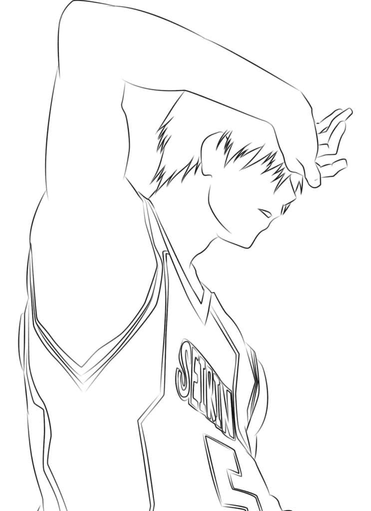 Shun Izuki z anime Kuroko No Basket omalovánka