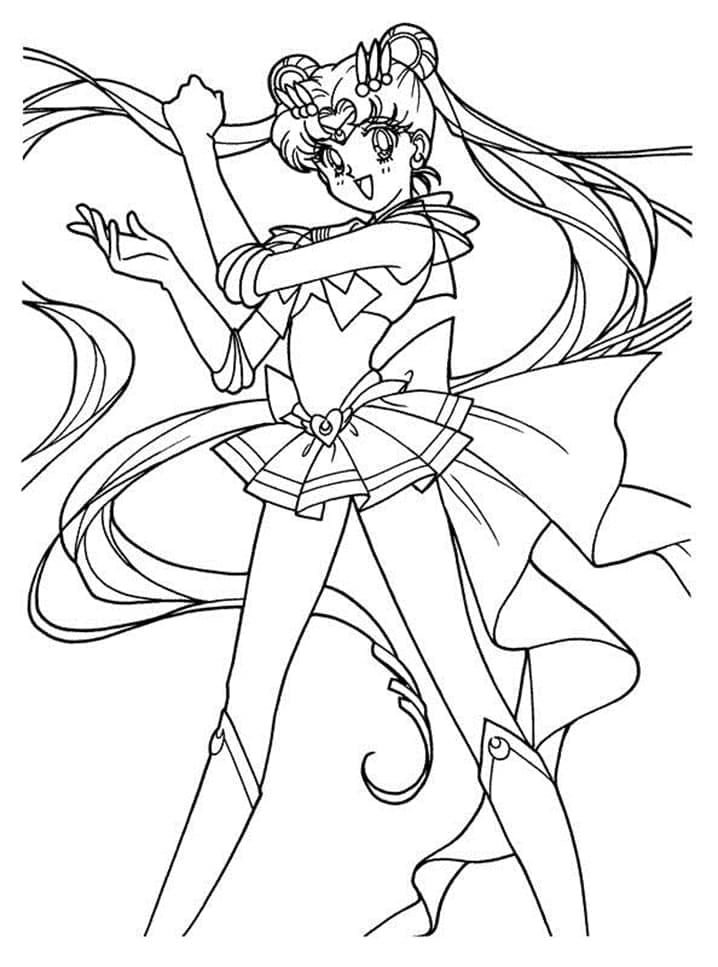 Skvělý Sailor Moon omalovánka