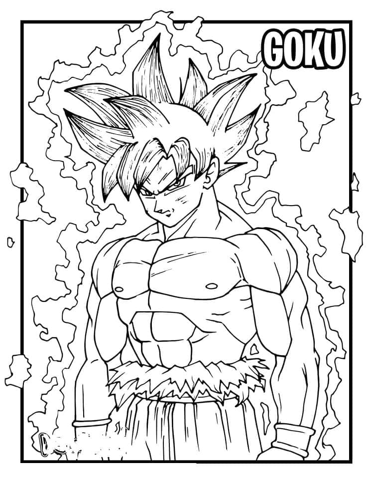 Son Goku z anime Dragon Ball Z omalovánka