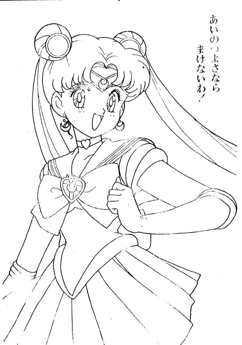 Usagi Tsukino Sailor Moon omalovánka