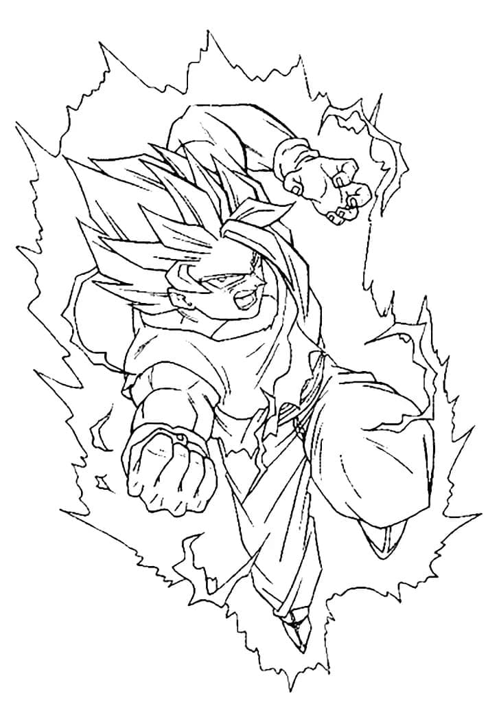 Úžasný Goku omalovánka