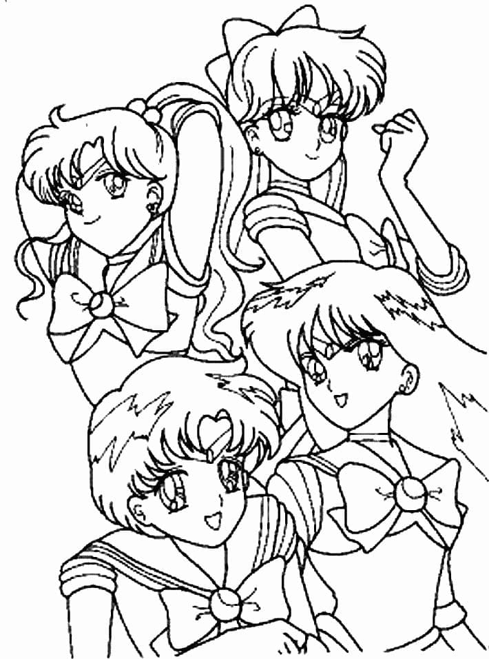 Zdarma Sailor Moon omalovánka