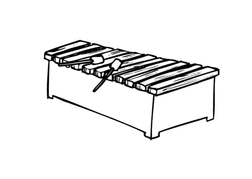 kresba xylofon omalovánka