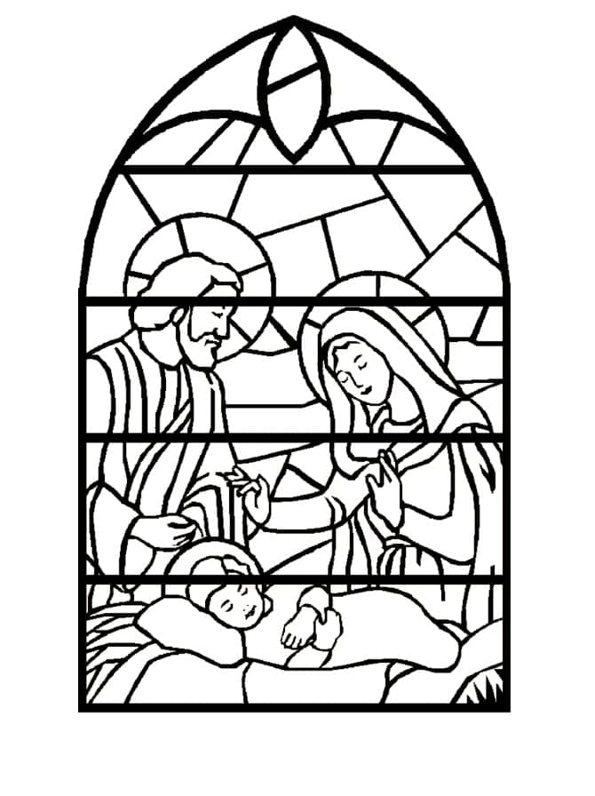 Betlém vitráže omalovánka