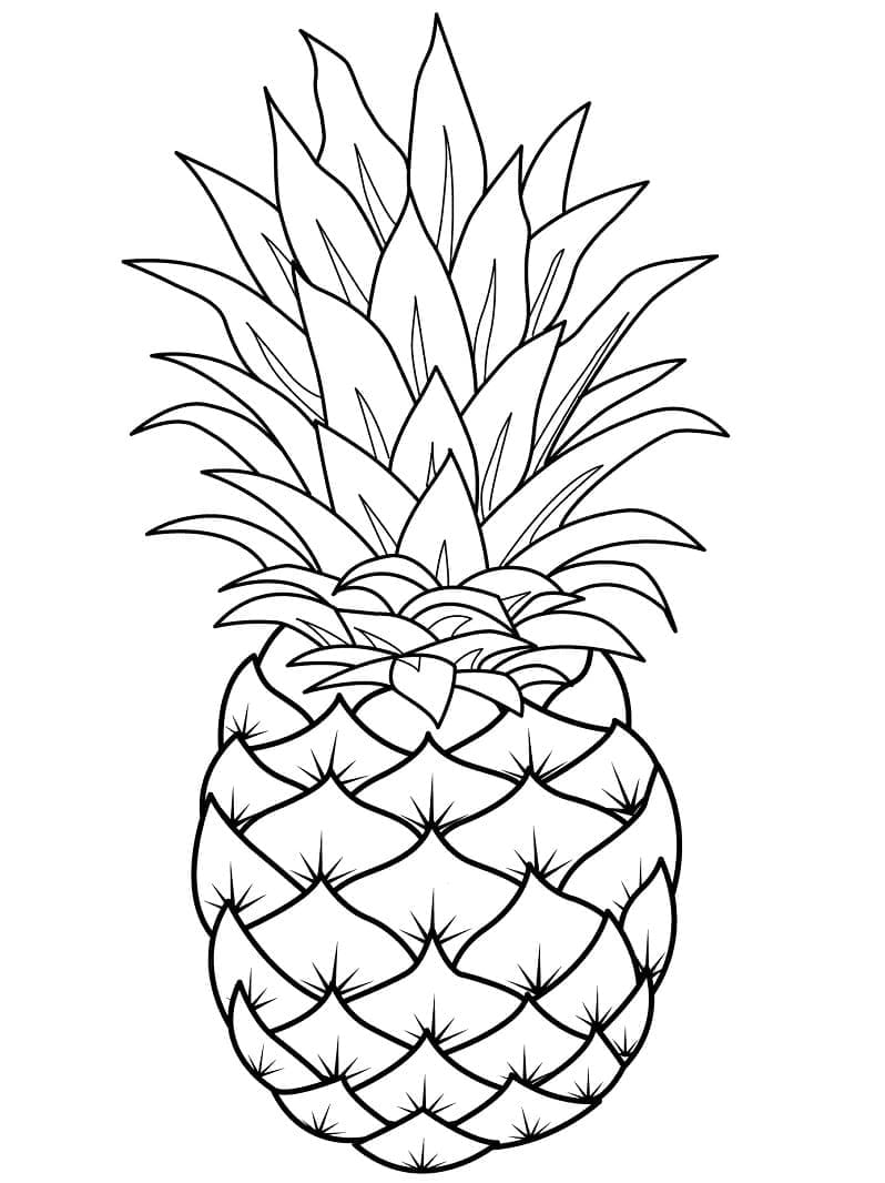 Čerstvý ananas omalovánka