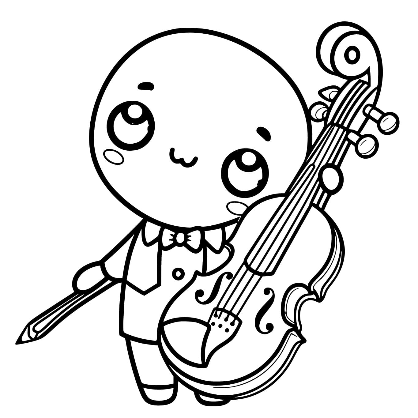 Hrát na housle omalovánka