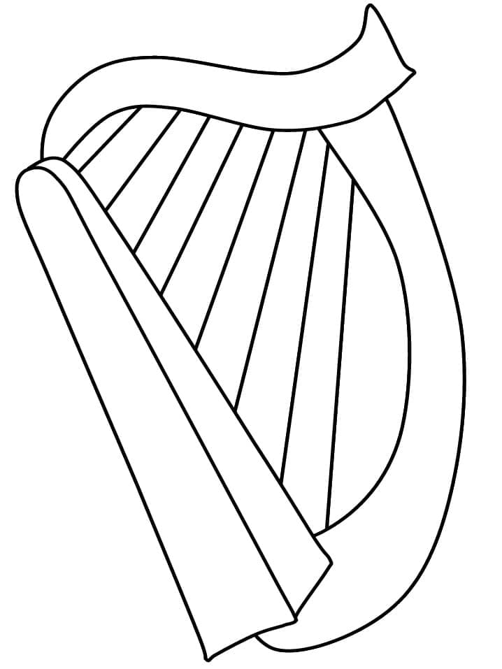 Jednoduchá harfa omalovánka