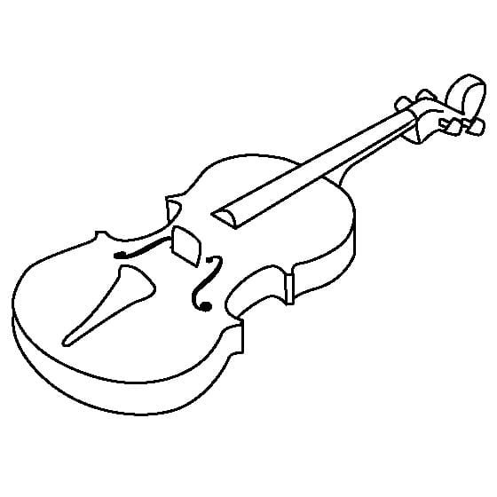 Jednoduché housle omalovánka