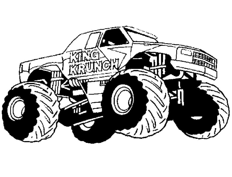 King Krunch Monster Truck omalovánka
