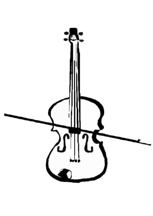 Kresba housle omalovánka
