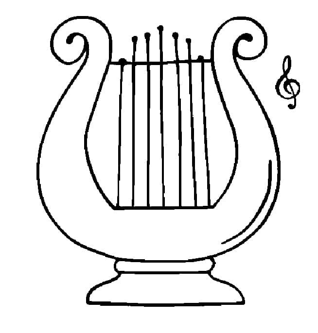 Harfa omalovánky