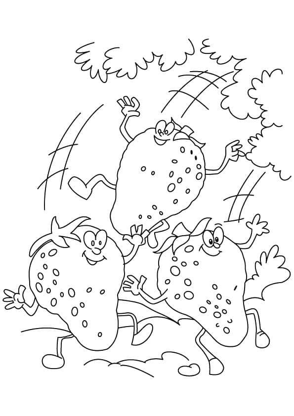 Kreslený Jahody omalovánka