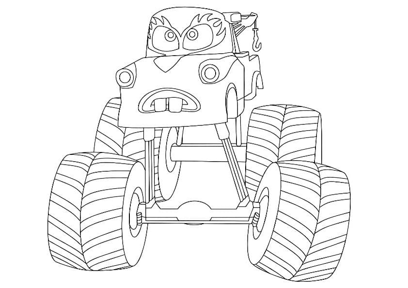 Monster Truck Mater omalovánka