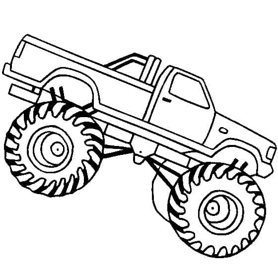 Monster Truck pro dítě omalovánka