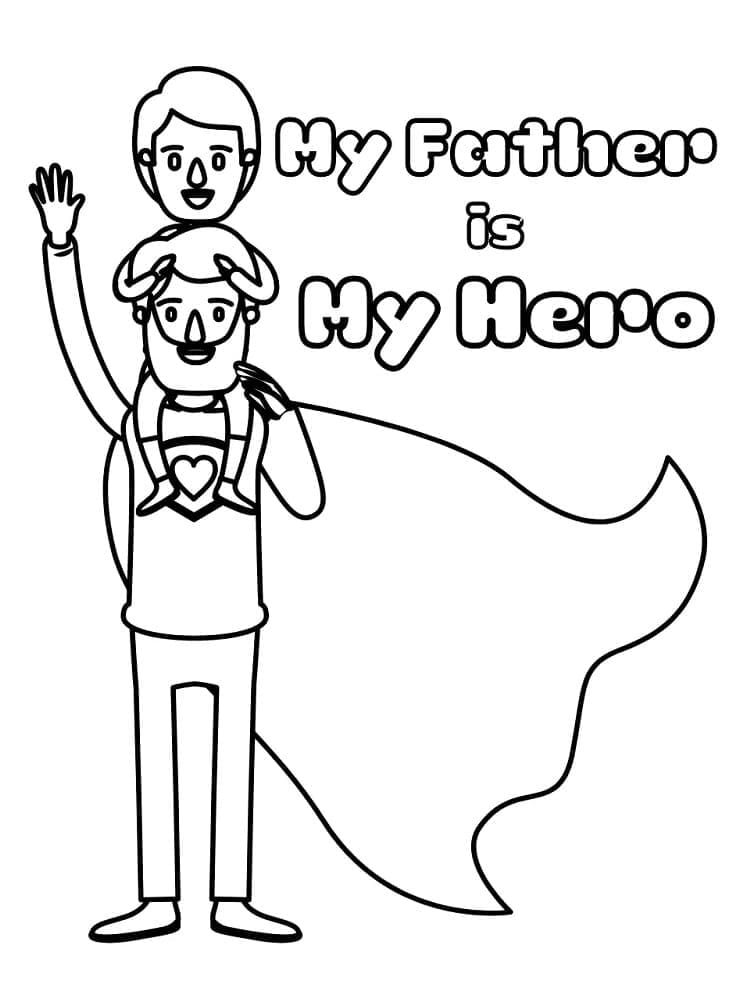 Omalovánka Můj otec je můj hrdina