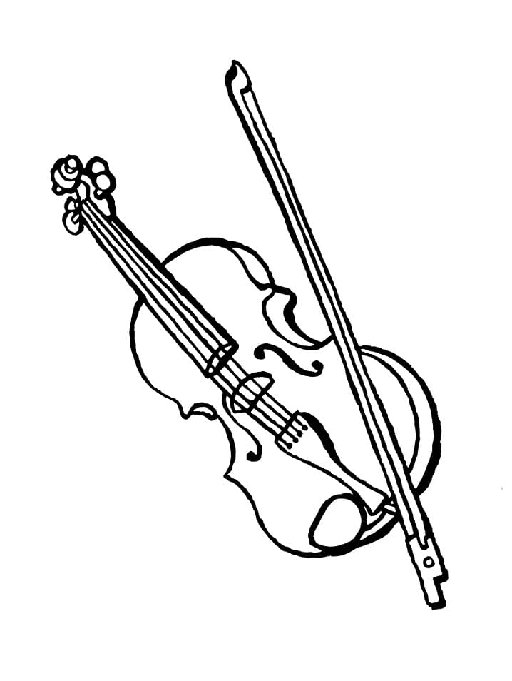 Obraz housle omalovánka