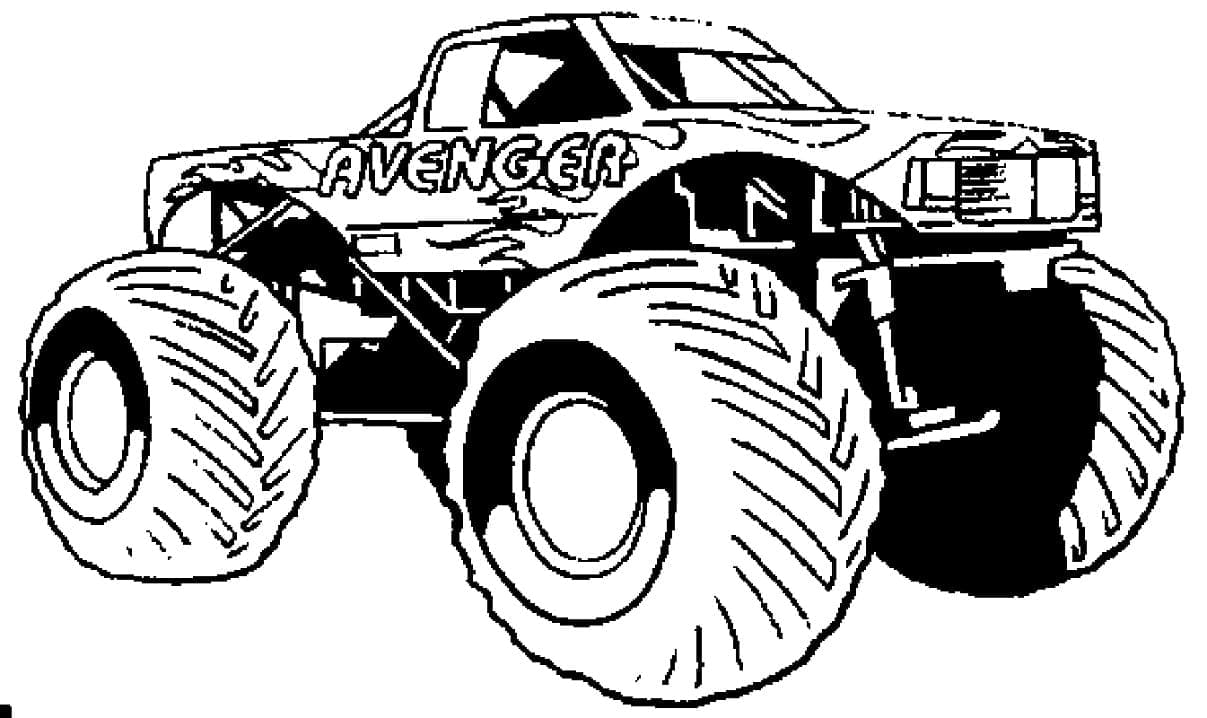 Omalovánka Obrázek Monster Truck Avenger