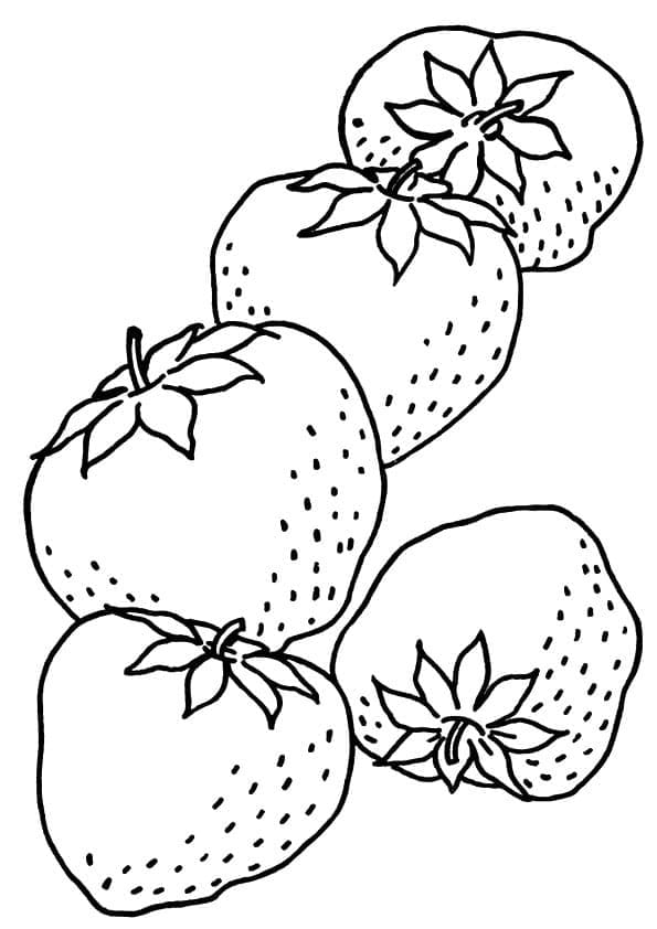Obrázek jahod k tisku zdarma omalovánka