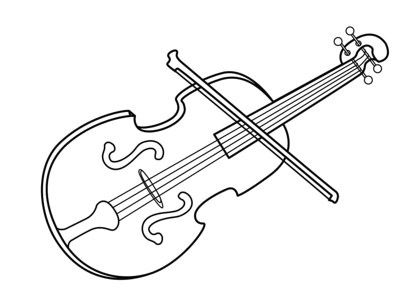 Pěkné housle omalovánka