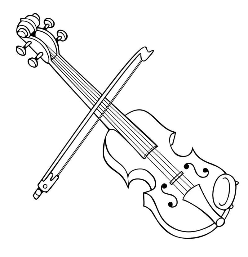 Perfektní housle omalovánka