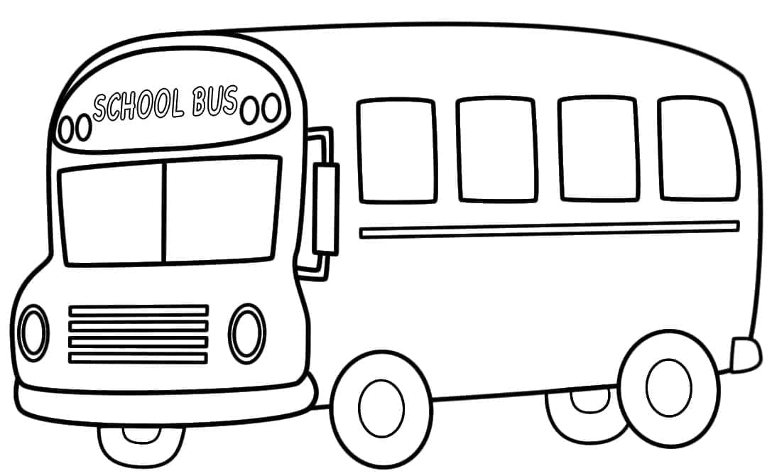 Omalovánka Školní autobus snadno