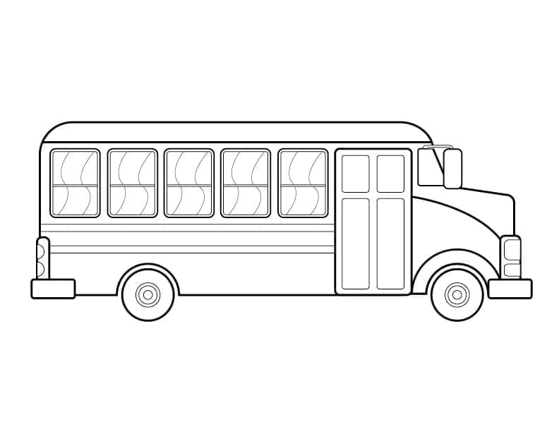 Školní autobusová doprava omalovánka