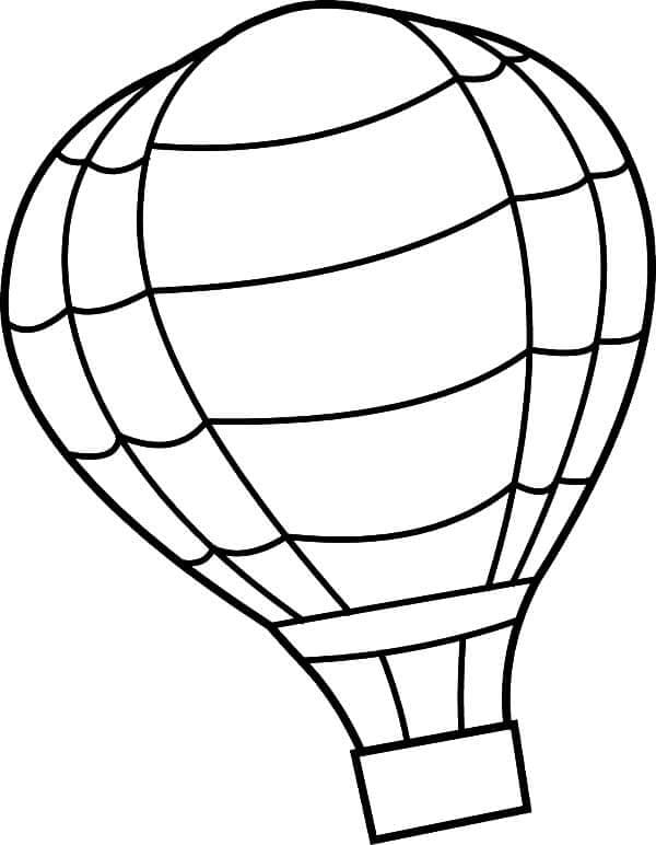 Úžasný horkovzdušný balón omalovánka