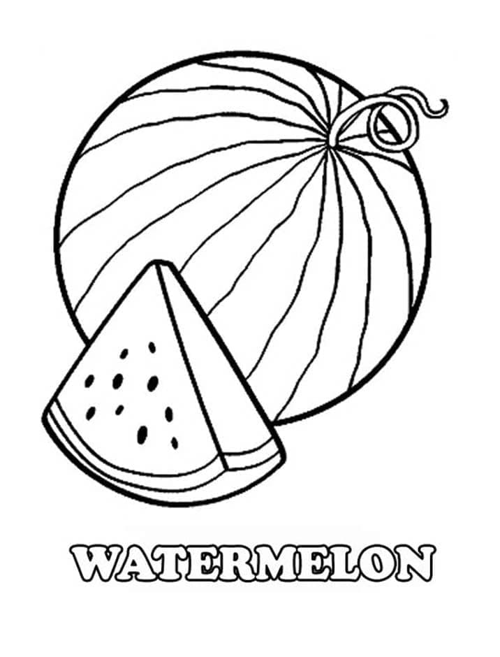 Vodní meloun omalovánky