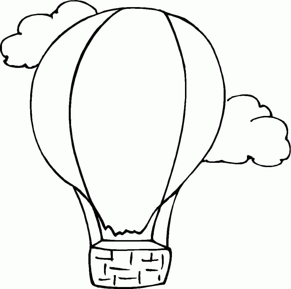 Základní horkovzdušný balón omalovánka