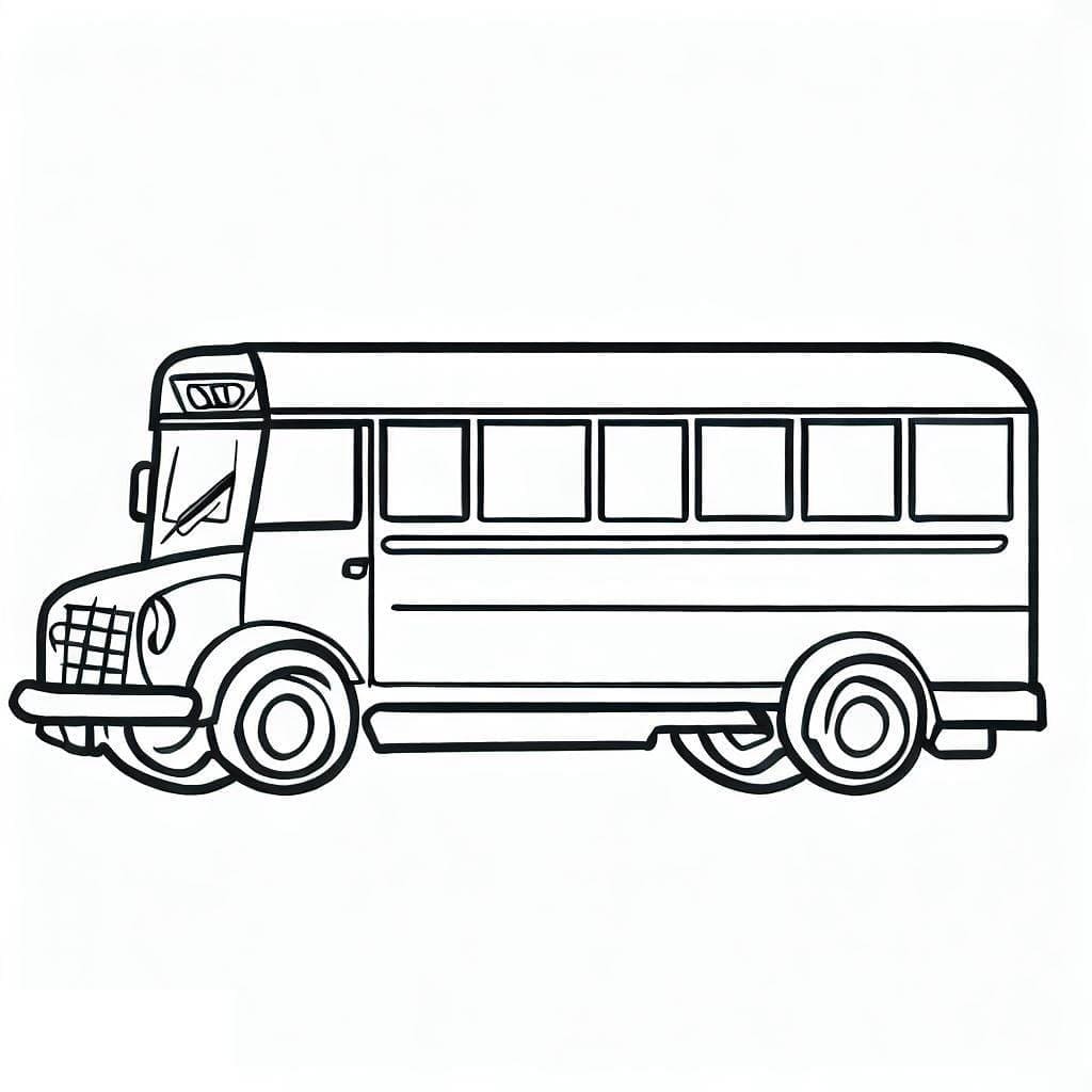 Omalovánka Zdarma školní autobus