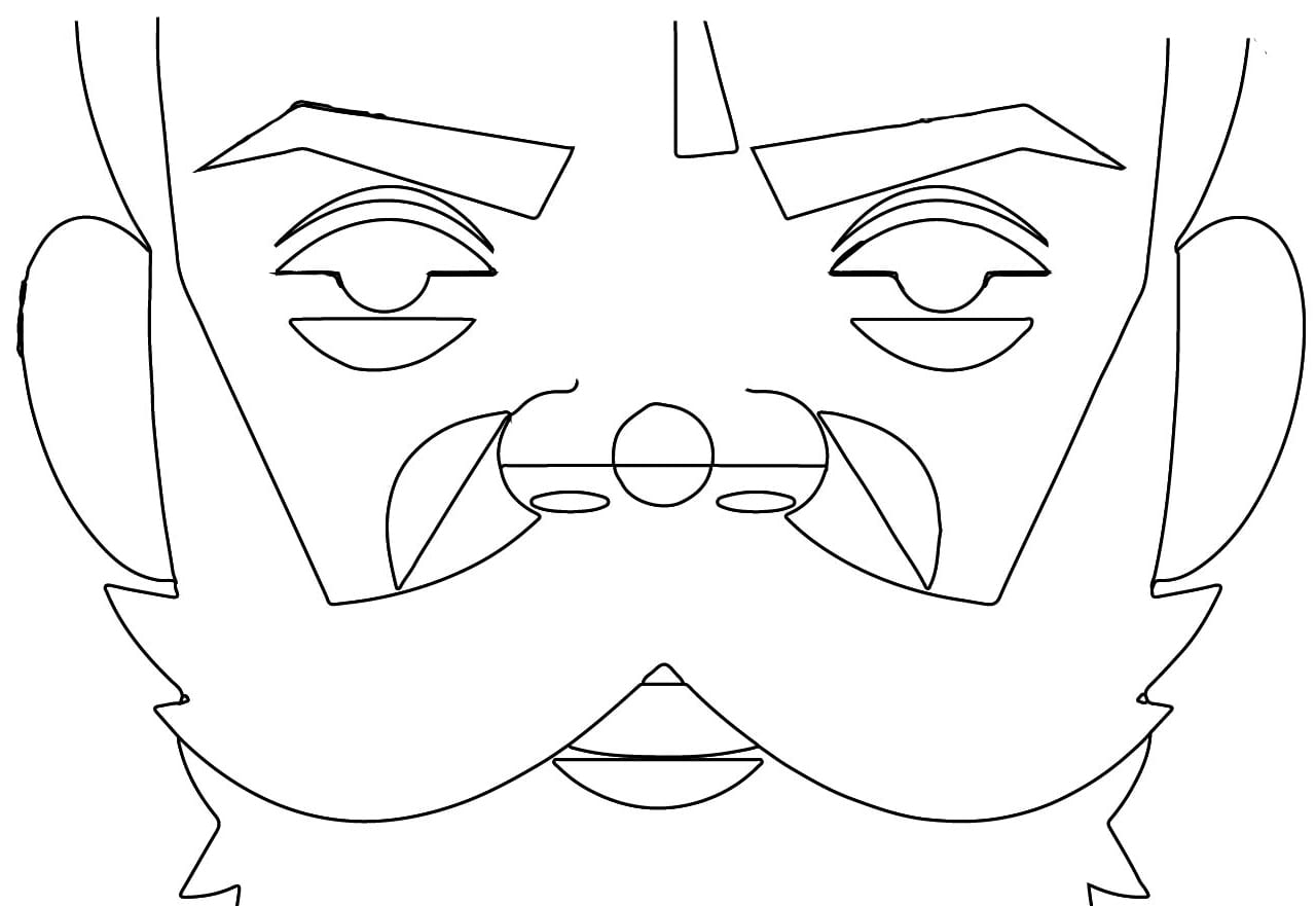 Antonin Dvorak kreslený obličej omalovánka