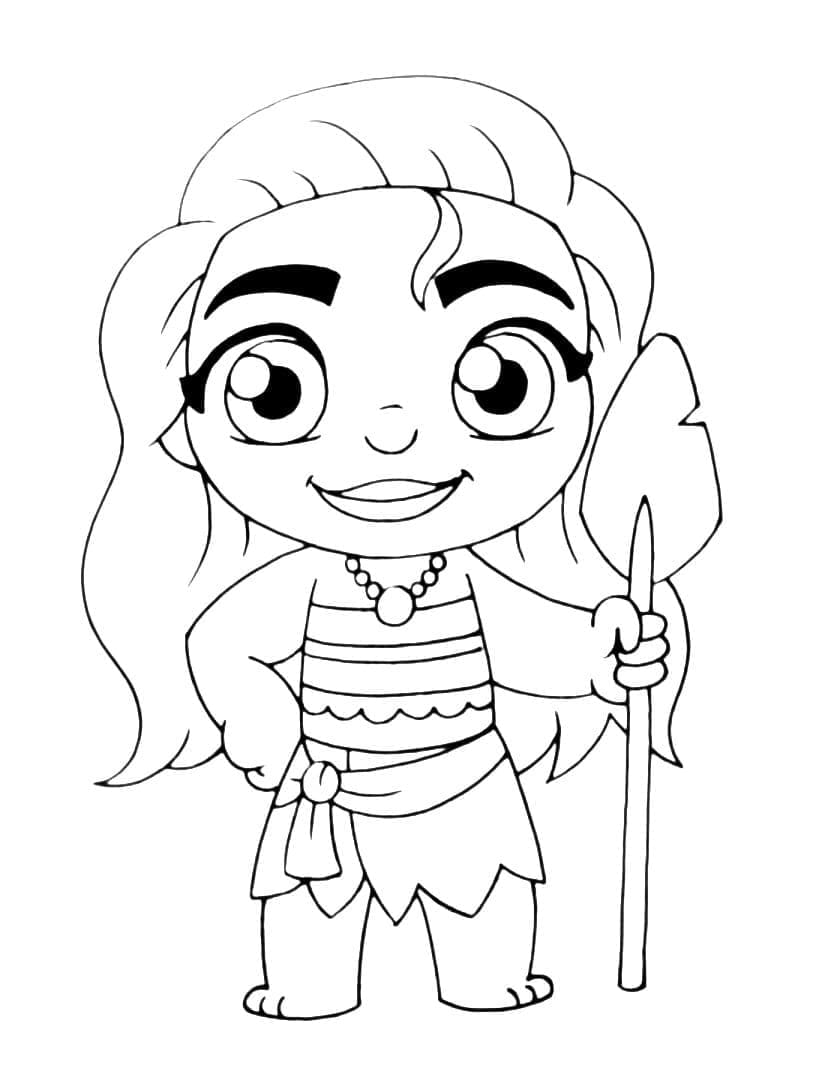 Omalovánka Chibi Vaiana