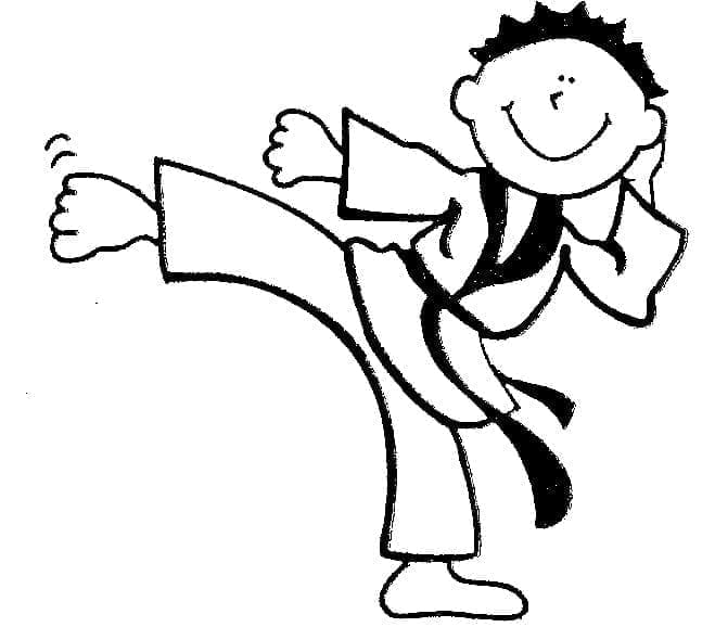 Omalovánka Chlapec z karate