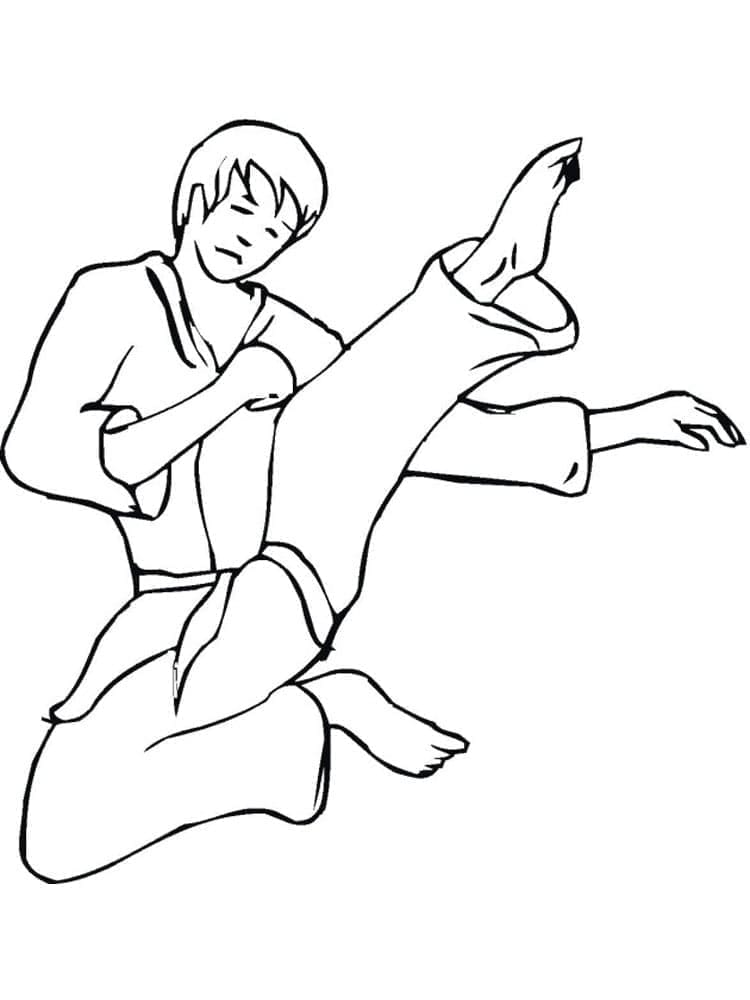 Karate kop omalovánka