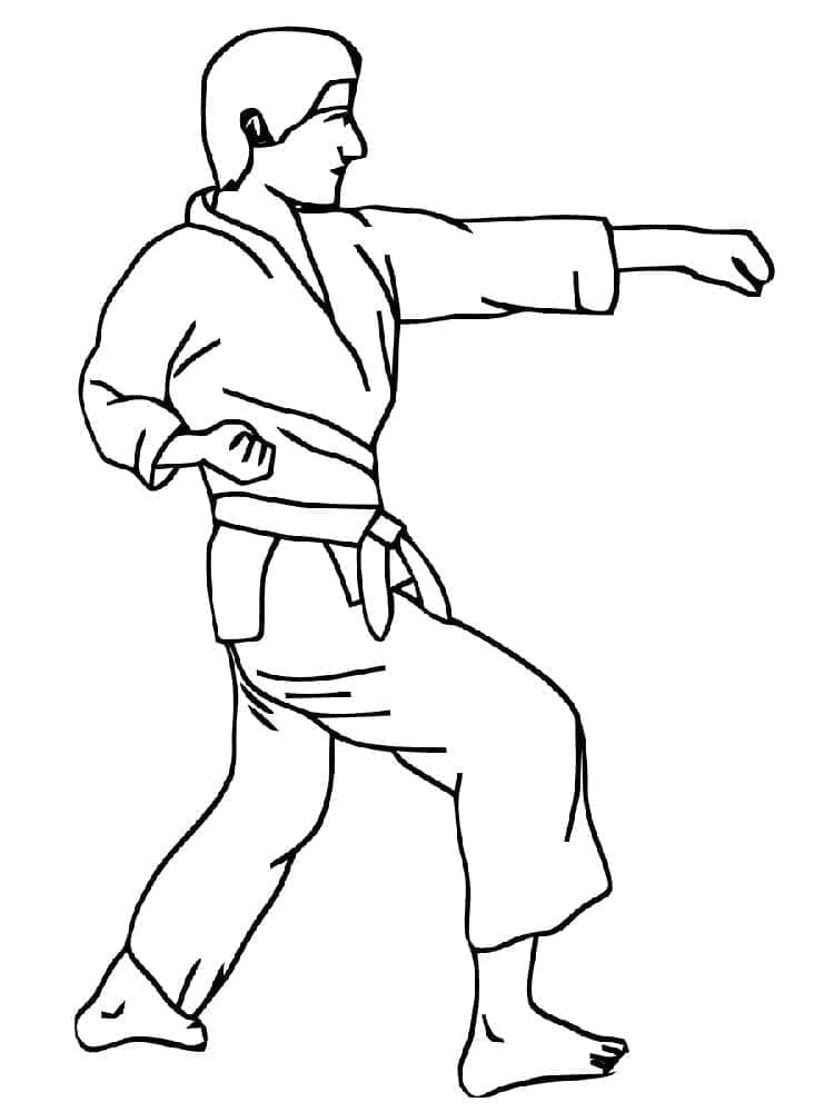 Karate zdarma omalovánka
