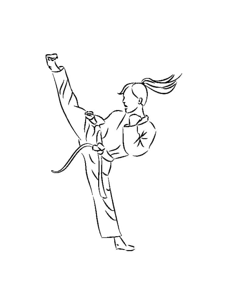 Kreslení karate omalovánka
